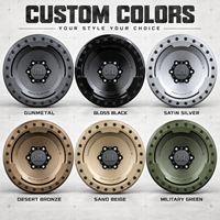 Jantes forgées tout-terrain 18-26 pouces, noir mat, Beadlock intégral, rivets, déport négatif, concaves profondes, 6x139.7, pour 4x4, SUV, camion
