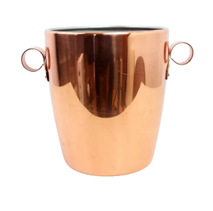 Cubo de Hielo de Cobre Pulido Brillante, Artículos de Bar, Enfriador de Vino y Cerveza Sostenible, Cubo de Hielo de Cobre con Asa Lateral - Product Image 1