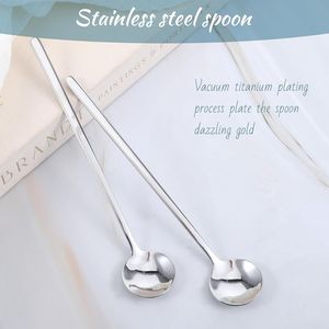 Lot de 4 cuillères à café en acier inoxydable de 6,7 pouces, agitateurs à cocktail pour thé, dessert, crème glacée - Product Image 3