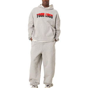 High Quality One Hundred Percent Cotton Heavyweight Winter Blank Pullover Boxy Baggy Hoodie Sweatpants Set Solid Color Custom Lo - Product Image 6