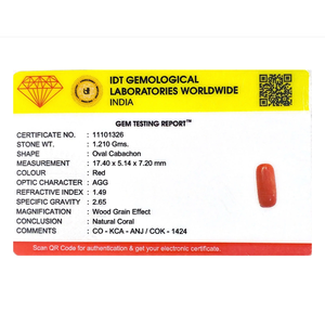 6.05 Carat Synthetic Red Coral Oval Cabochon Loose Gemstone High Quality 4x6mm 10x14mm for Fine Jewelry - Product Image 4