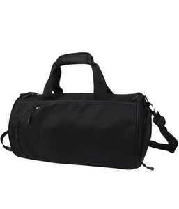 Sac de sport unisexe noir en polyester grande taille avec sangle réglable, capacité 20-30L, style décontracté, fermeture éclair, durable - Product Image 1