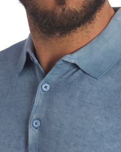 Polo en tricot 100% coton pour homme, motif brodé solide, bas, côtes, col respirant, design pour polo - Product Image 4