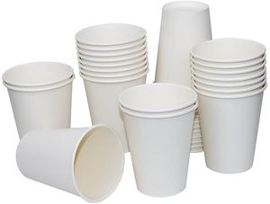 Vasos de papel desechables ecológicos para café y té para llevar, entrega rápida, precio bajo, producto ecológico, 8oz 10oz 12oz, blanco - Product Image 5