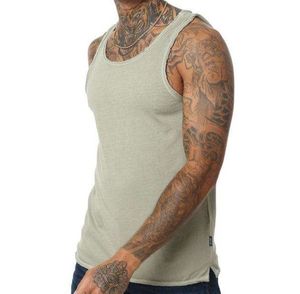 Logo personnalisé Débardeur de sport en tricot respirant coupe ajustée T-shirt sans manches en maille côtelée pour homme - Product Image 1