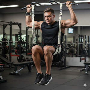 Sangles de traction Rexfit Sport pour barre de traction, avec boucles de bras rembourrées confortables pour le renforcement du tronc, les swings abdominaux et l'entraînement avec poids corporel - Product Image 2