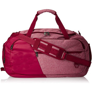 Sac de sport rouge chiné pour homme avec sangle réglable et fermeture éclair, idéal pour la salle de sport - Product Image 1