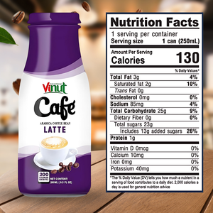 Boisson au café latte 280 ml 9,5 FL OZ sans sucre OEM ODM Marque privée Prix de gros Échantillon gratuit Fabricant de boissons - Product Image 2