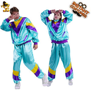 Adulte Rétro 70s 80s Survêtements <span class=keywords><strong>Disco</strong></span> Party Jooging Costume Costume <span class=keywords><strong>Hippie</strong></span> Cosplay Costume pour Hommes Femmes - Product Image 2