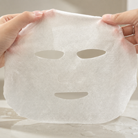 Y101 Feuille de substrat de masque facial en tissu non tissé de fibres de Cupro, Soie et Tencel, douce, à contact cutané, type mûrier, hydratante et personnalisable