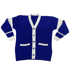 Crea tu Propio Cárdigan de Punto con Cuello en V de Alta Calidad Personalizado con el Logotipo de tu Hermandad/Fraternidad/Escuela/Universidad - Product Image 1