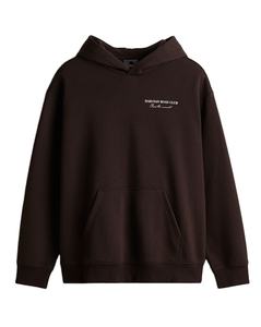 เสื้อสเวตเตอร์มีฮู้ดแบบสวมหัวสำหรับผู้ชายเสื้อสเวตเตอร์แขนยาวผ้าฝ้ายระบายอากาศได้ดีถักทรงหลวมย้อมสีเรียบ - Product Image 1