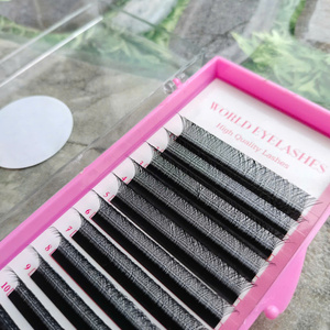 Extensions de cils individuels synthétiques faits à la main de haute qualité, volume en forme de W 0.07 YY, avec logo personnalisé - Product Image 3