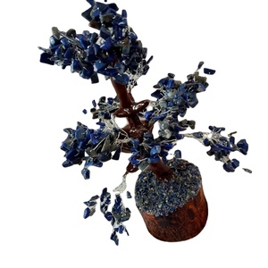 Árbol de piedras preciosas de lapislázuli de alta calidad, cuentas 500, venta al por mayor, árbol curativo Natural, Chips de cristal decorativos, árbol para meditación - Product Image 1