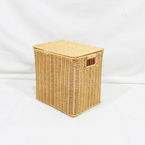 Handmade Foldable Eco-Friendly Multifunction Storage <b>Baskets</b> with Handles Size M-Natural <b>Wicker</b> for <b>Laundry</b> Picnic Organization - Product Image 2