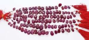 Natural <b>Ruby</b> Corundum Pear Shape Faceted Beads 11-14 MM <b>Ruby</b> Gemstone Beads <b>Ruby</b> Pear Shape Beads For Jewelry Making Supplies - Product Image 5