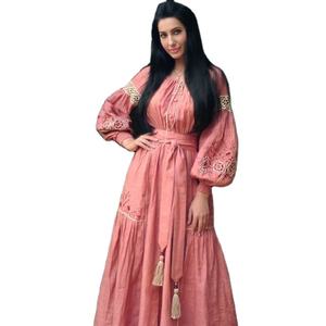 ชุดเดรสลูกไม้ปักลายแบบยูเครน,ชุดเดรสแขนสามส่วนสำหรับใส่ไปงานปาร์ตี้ดีไซน์เนอร์ - Product Image 1