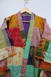 Bata de Kimono con Estampado Digital de Dibujos Animados para Mujer, Suave y Transpirable, de Algodón, para Verano, Hecha a Mano, ODM, Cuello en V, Cintura Elástica, Larga - Product Image 3
