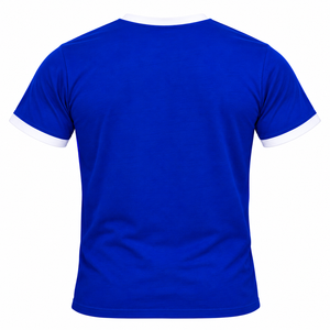 Phi Beta Sigma Royal Blue <b>Men</b> <b>Ringer</b> <b>T</b> <b>Shirt</b> Short Sleeve Crew Neck Greek Letter Graphic Tee White Trim Fraternity Casual Wear - Product Image 4