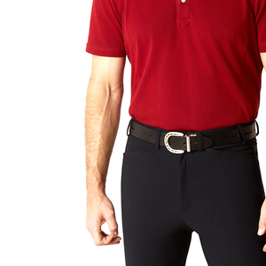 Polo de manga corta con cuello vuelto para hombre, capa base para equitación, hecho a medida, MOQ bajo, camisetas y tops de ropa ecuestre - Product Image 5