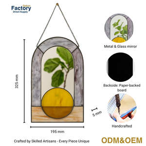 กระจกตกแต่งผนังทรงโค้งทันสมัย กรอบกระจกสีศิลปะหรูหรา สำหรับห้องนั่งเล่น ห้องนอน โรงแรม - Product Image 2