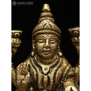 รูปปั้นทองเหลืองขนาดเล็ก2นิ้วสำหรับตกแต่งบ้านและวิหารผลิตในอินเดีย - Product Image 2