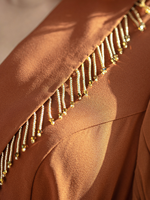 AN11250 Abaya de luxe Dubaï pour femme, robe musulmane perlée plissée, Kaftan Jalabiya, mode Ramadan Aïd, vente en gros