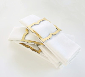 Anillos de Servilleta Ecológicos de Metal Plateado con Diseño de Caballito de Mar, Estilo Náutico Moderno, de Linea Exports Inc, para Fiestas - Product Image 2