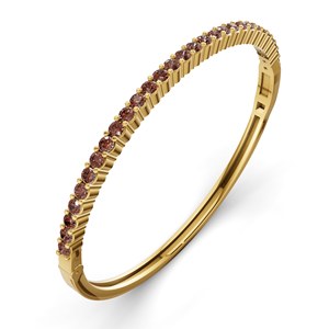 Eternity 14k Gold Round Cut Embrace Brown Color Lab Grown Diamond Openable <b>Bangle</b> <b>Bracelet</b> Available In (1 Ct. Tw.) At Wholesale - Product Image 5
