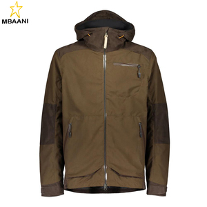 Veste de chasse pour homme avec capuche fixe, visière de capuche réglable, fermeture éclair avant hydrofuge, ourlet et poignets ajustables - Product Image 1