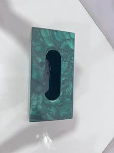 Portarrollos de Papel Decorativo de Piedra Semipreciosa Verde de Primera Calidad, Caja Rectangular Ideal para la Isla de la Cocina y la Mesa de Comedor - Product Image 5