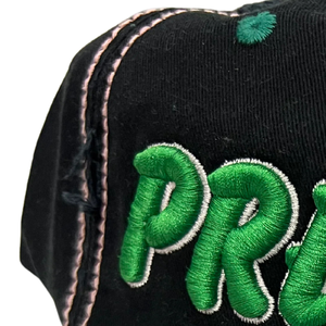Gorra de Béisbol Negra y Verde PRETTY GIRL, Personalizada con Bordado, Ajustable, de Algodón, Estilo Snapback, Moda Urbana, OEM - Product Image 3