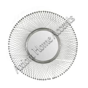 Axiom Home Accents Rustic <b>Metal</b> Wall <b>Mirror</b> Distressed Modern Design Style Iron for Farmhouse or Vintage Interiors - Product Image 6