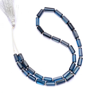 Topacio de Londres AAA, 5x9mm-6x14mm, cuentas facetadas en forma de tubo, piedra preciosa natural genuina, cuentas cilíndricas para joyería - Product Image 3