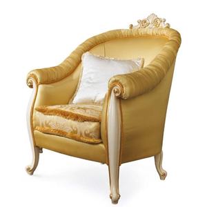 Juego de Dormitorio de Lujo en Madera de Teca Sólida, Cama Clásica con Acabado Dorado, Sofá, Tocador y Aparador - Product Image 4