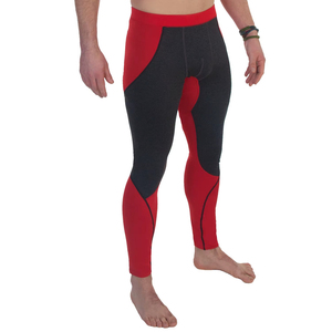 Leggings de compresión de cintura alta para hombre, de largo completo, con bloques de color, elásticos en cuatro direcciones, pantalones de yoga con cintura elástica y costuras en contraste. - Product Image 1