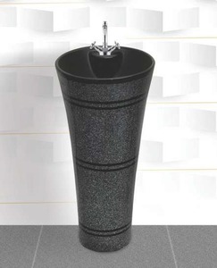 Lavabo Moderno Pintado con Múltiples Diseños, Pedestal de Columna, Montaje de Grifo de un Solo Orificio para Hoteles, Escuelas, Hospitales y Baños - Product Image 5