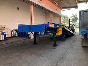 Konteyner yükleme rampası 10 ton kaymaz nervürlü çelik Dock rampa Forklift hidrolik silindir kombine el pompası garanti 1 yıl - Product Image 4