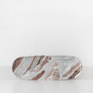 Brown new Bestseller Long Marble Serving Tray Luxury Stone Platter <b>Coffee</b> <b>Table</b> Display Tray Premium Home Decor Export Quality - Product Image 2