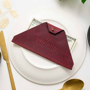 Wholesale Luxury Classic Handmade Genuine Leather Bill Holder Custom Logo Water Resistant for Restaurant Hotel Check Presenter - Product Image 1