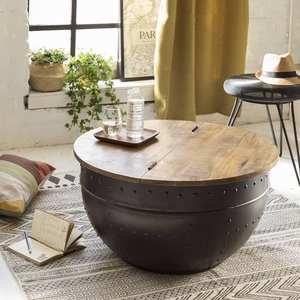 Table basse Vandana Aston Orion en bois de manguier et métal - Product Image 3