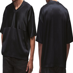 Camiseta Unisex Oversize de Algodón con Hombros Caídos, Ajuste Relajado, Suave y Transpirable, Estilo Casual de Verano, Urbana, a la Moda, Lisa y Sólida - Product Image 3