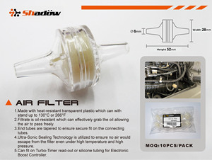 Gardez la saleté et le liquide hors filtre à air Turbo Racing pour le contrôleur de suralimentation Filtre à pression Turbo Boost - Product Image 3