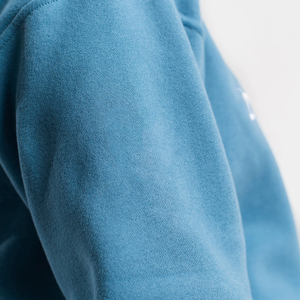 Sweat-shirts respirants pour femmes grandes tailles, couleur bleue, col rond, manches longues, en polaire, sweat-shirt oversize pour femmes OEM - Product Image 4