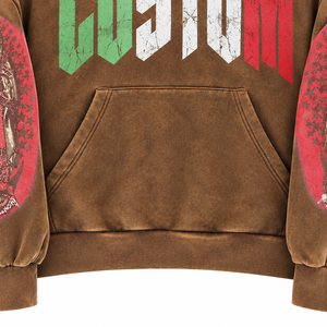 Sweat-shirt à capuche surdimensionné personnalisé pour homme, couleurs personnalisables, coton French Terry 420g, délavage acide, impression numérique, streetwear uni - Product Image 4