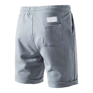 Shorts Bermuda en Coton Gris Tricoté pour Homme, Taille Mi-Haute avec Cordon de Serrage, Style Décontracté avec Poches - Product Image 2