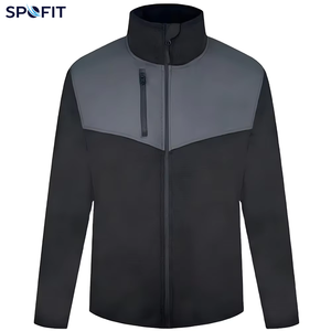 Custom Men's Fleece <b>Jacket</b> Breathable Windproof Full Zip Stand Collar Outdoor Sports <b>Jacket</b> OEM Winter Wear - Product Image 1