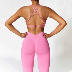 Women's Gym Yoga 2-Piece <b>Set</b> Matching Bra Leggings Eco-Friendly Breathable Bra Legging <b>Set</b> - Product Image 5