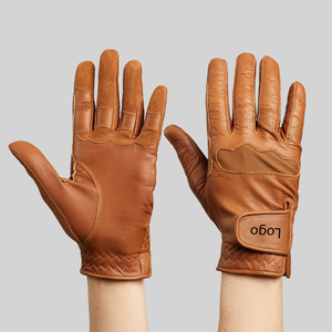 Guantes de equitación de cuero genuino al por mayor a precio económico con nuevo diseño para el trabajo de verano con agarres para las manos - Product Image 4
