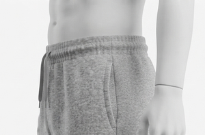 Shorts Bermuda en Coton Gris pour Homme, Couleur Unie, Décontracté, Taille Mi-Haute, Tricoté, Respirant, Coupe Classique - Product Image 5